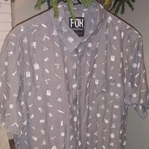 Fox Racing Button Up, Random Evilness, Super Cool. - Picture 2 of 4